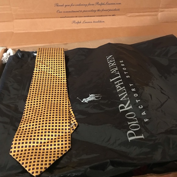 Polo Ralph Lauren Other - Gold Silk Polo Ralph Lauren Tie